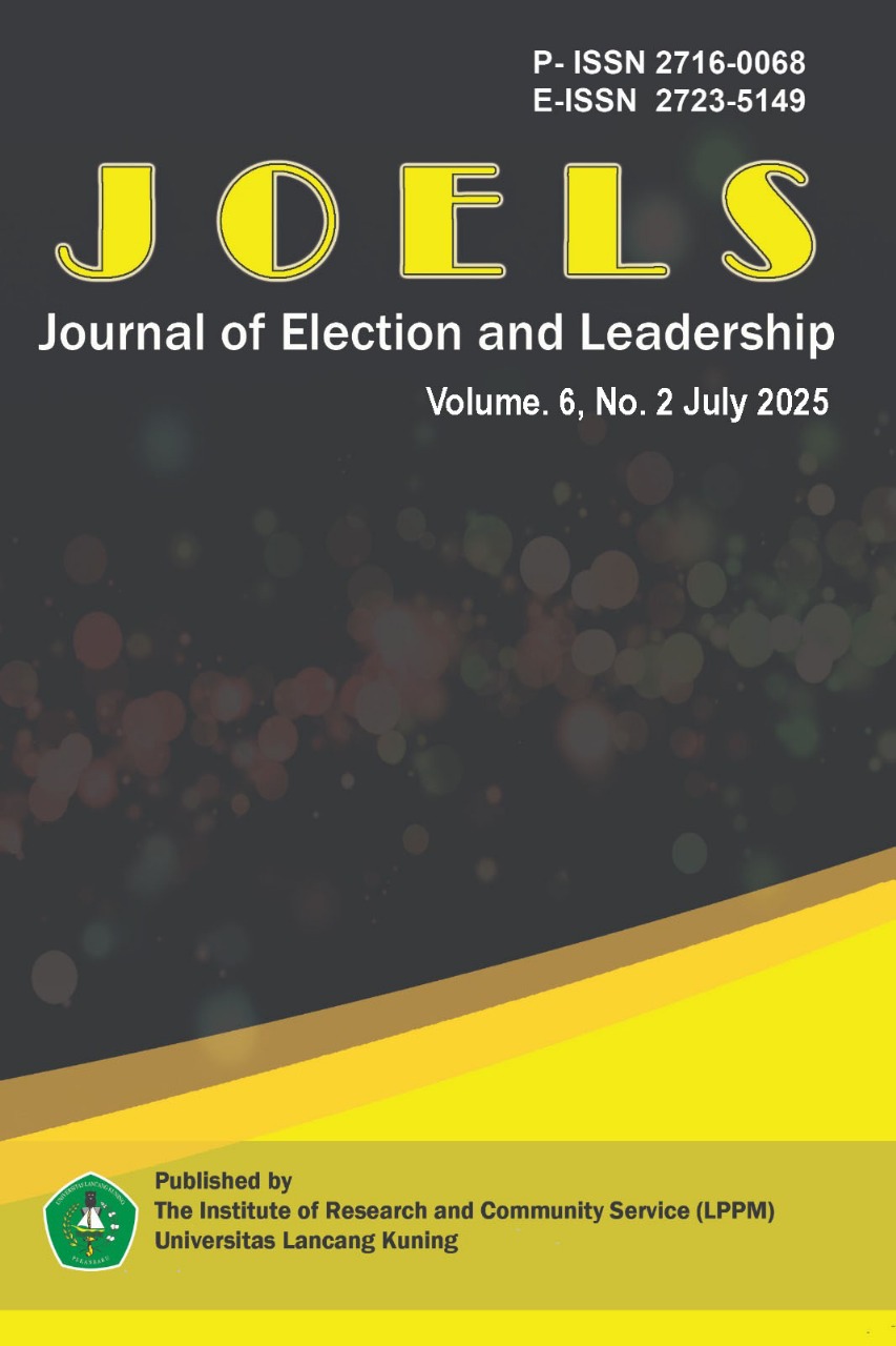 					View Vol. 6 No. 2 (2025): JOELS: Journal of Election and Leadership
				