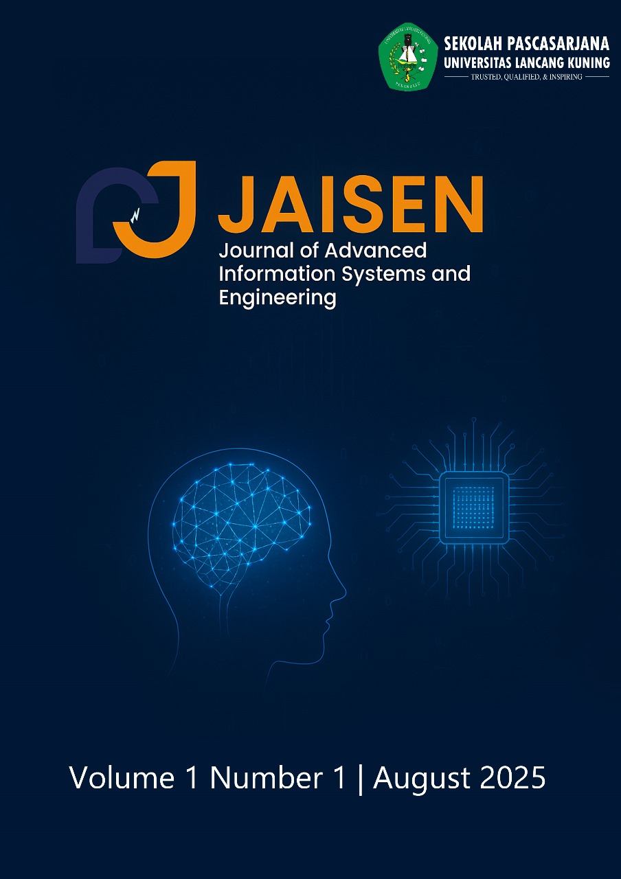 					View Vol. 1 No. 1 (2025): JAISEN: Journal of Advanced Information Systems and Engineering 
				