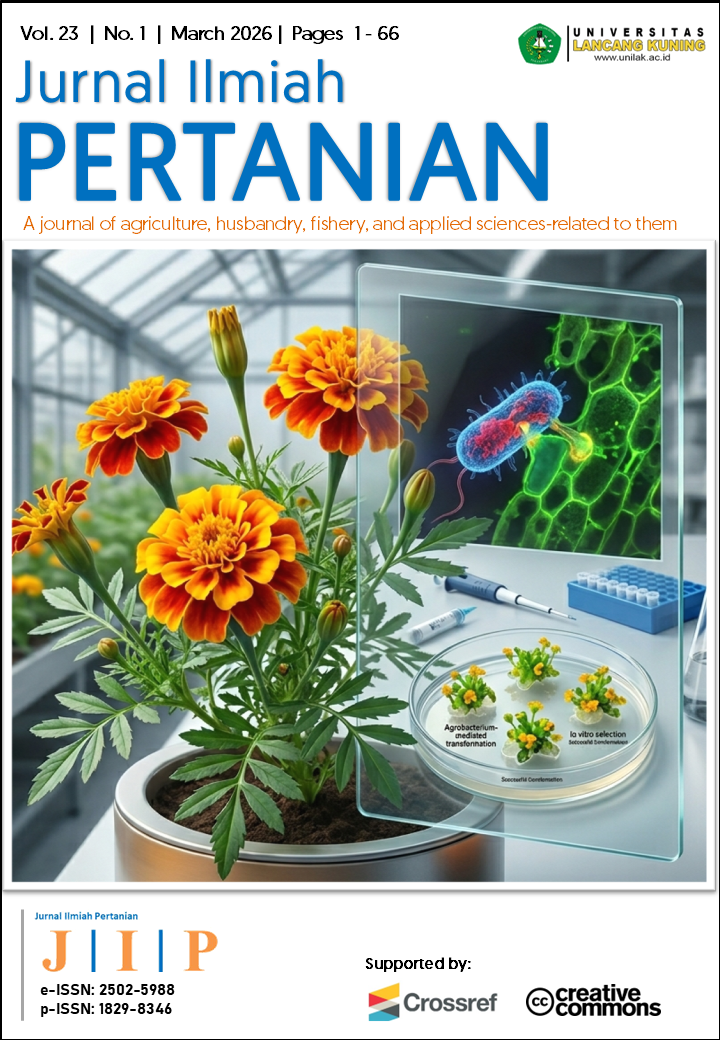 					View Vol. 23 No. 1 (2026): Jurnal Ilmiah Pertanian 
				