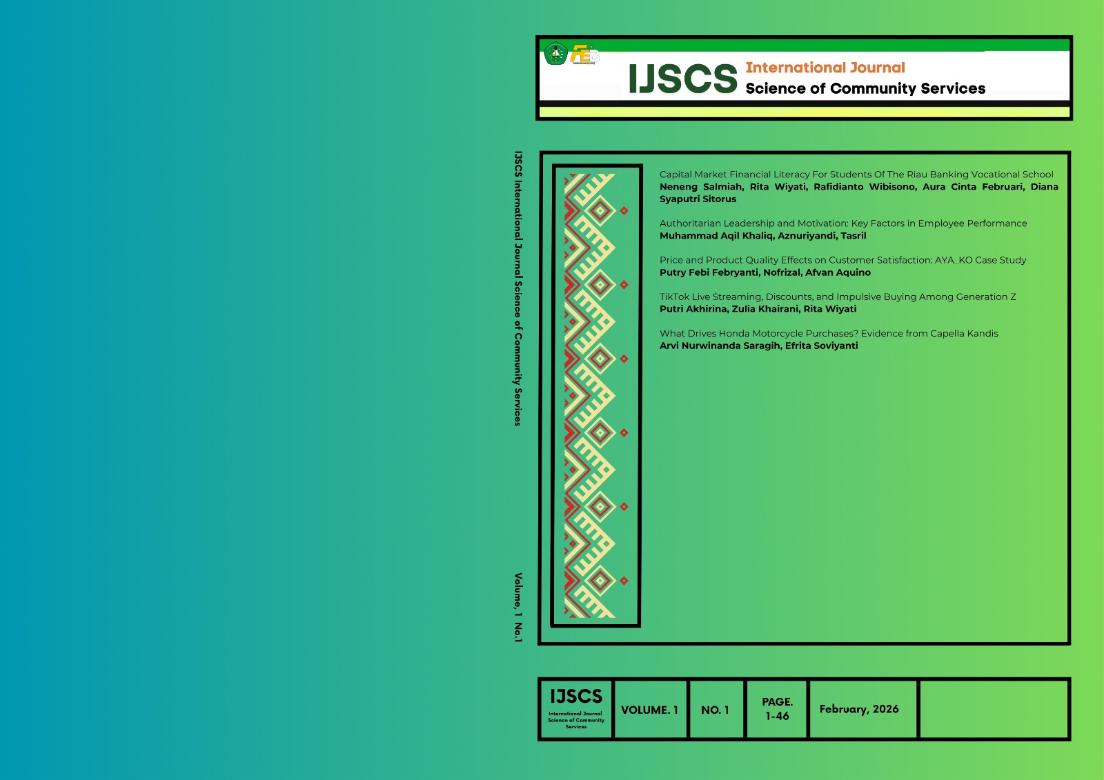 					View Vol. 1 No. 1 (2025): IJSCS
				